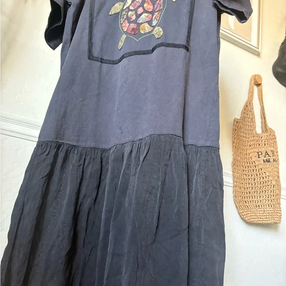 Vintage Johnny Was Charcoal T-Shirt dress - Picture 2 of 7